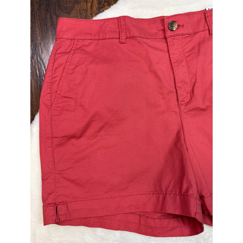 Old Navy Everyday Short 14 Red High Rise Chino Stretch Cotton Twill Women - Picture 2 of 10